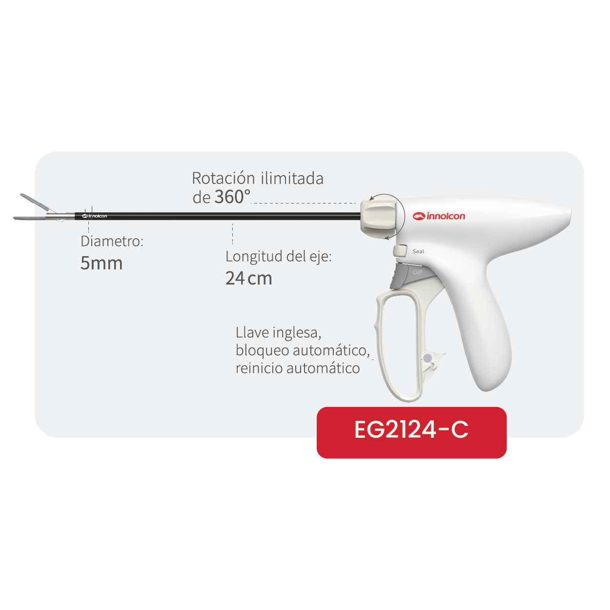 (MANDÍBULA CURVA)EG2124C SELLADORA/DIVISOR DESCARTABLE INSEAL MANDIBULA-CURVA EG2124-C - Imagen 1
