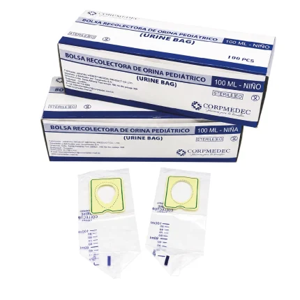 BOLSA PARA RECOLECCIÓN DE ORINA, PEDIÁTRICA NIÑO-NIÑA 100mL